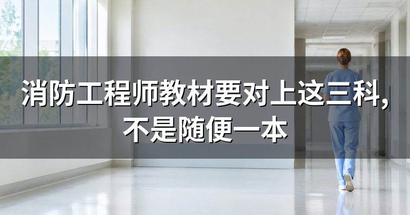 消防工程师教材要对上这三科,不是随便一本