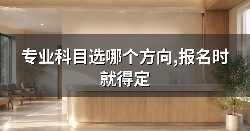 专业科目选哪个方向,报名时就得定