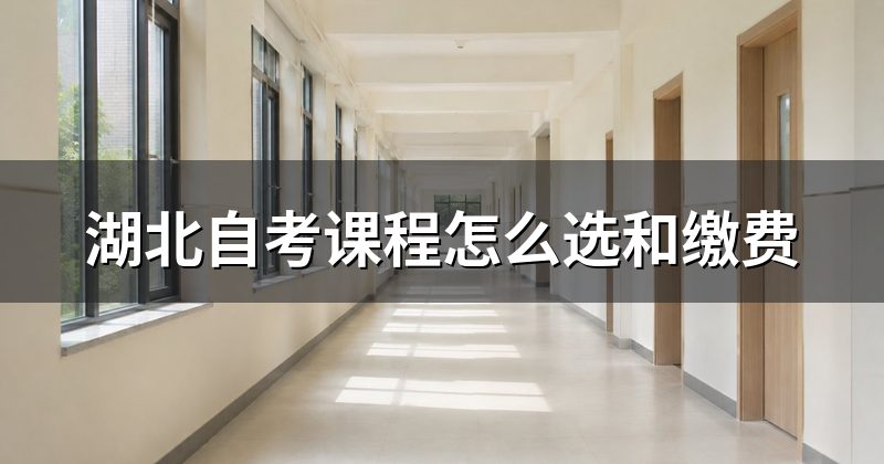 湖北自考课程怎么选和缴费