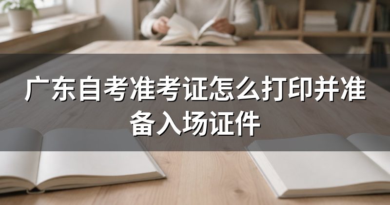 广东自考准考证怎么打印并准备入场证件
