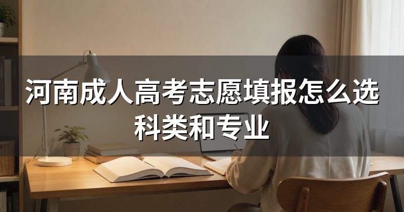 河南成人高考志愿填报怎么选科类和专业
