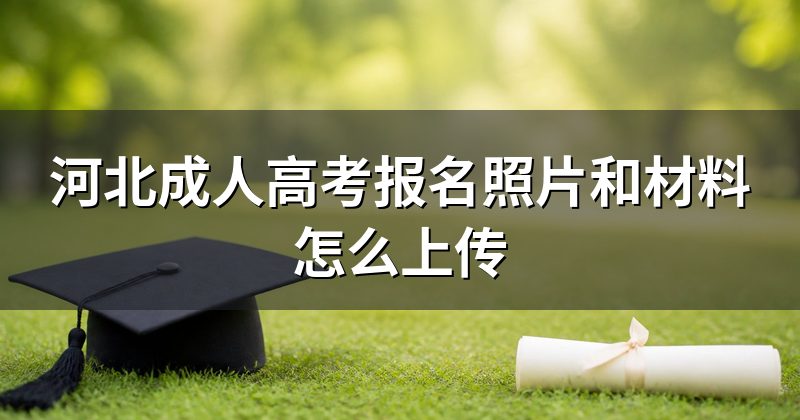 河北成人高考报名照片和材料怎么上传