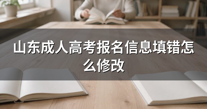 山东成人高考报名信息填错怎么修改