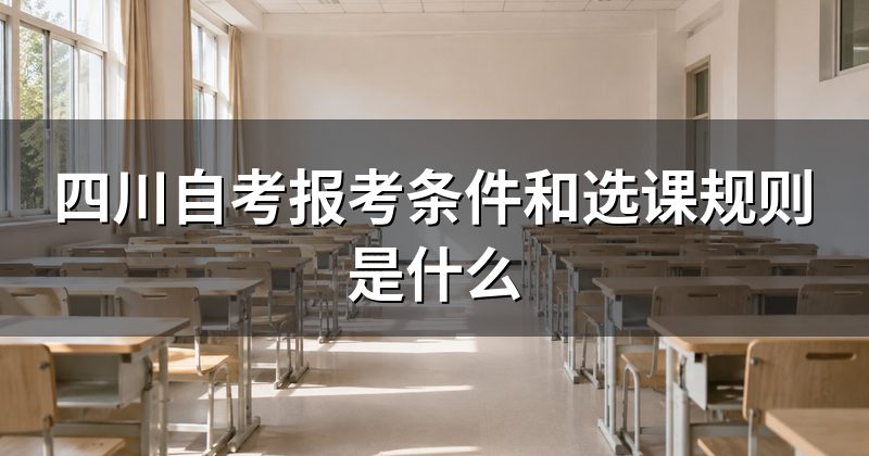 四川自考报考条件和选课规则是什么