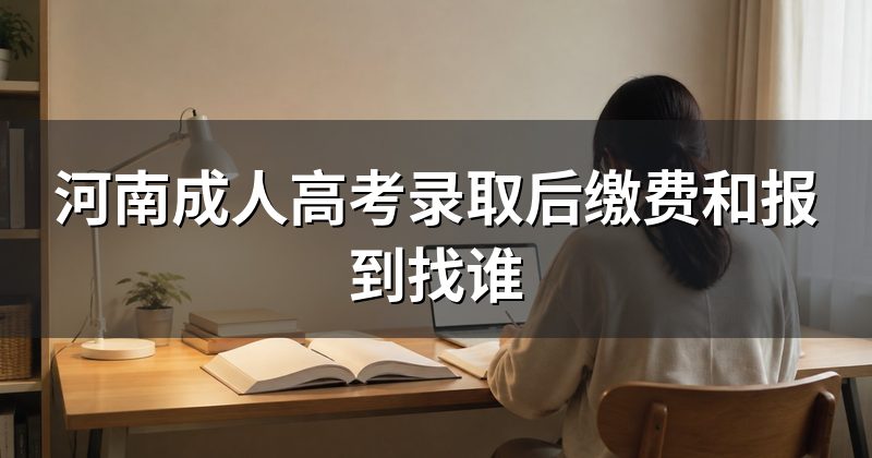 河南成人高考录取后缴费和报到找谁
