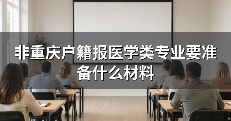 非重庆户籍报医学类专业要准备什么材料