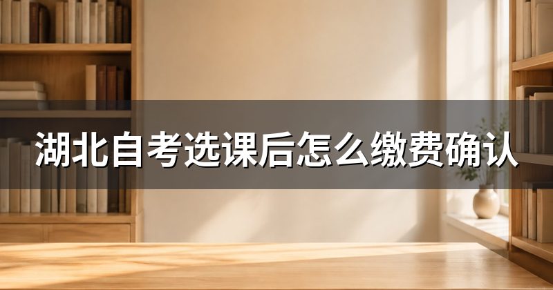 湖北自考选课后怎么缴费确认