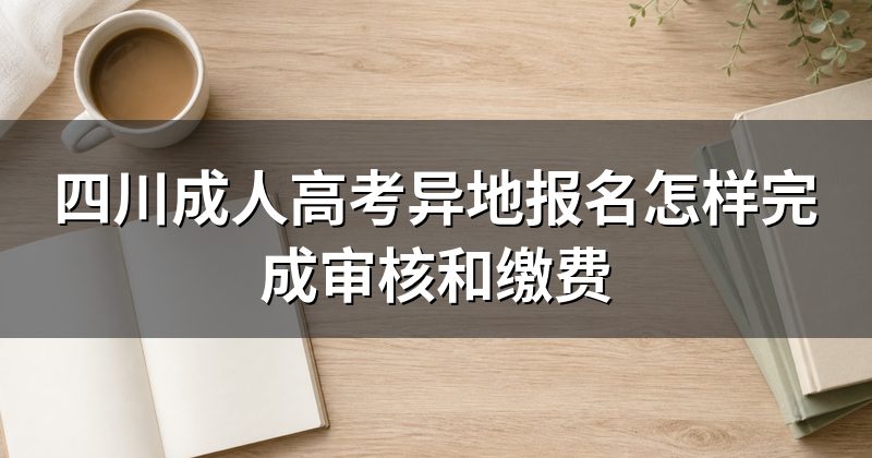 四川成人高考异地报名怎样完成审核和缴费