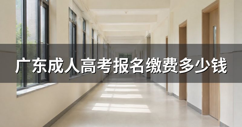 广东成人高考报名缴费多少钱