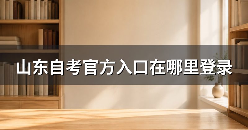山东自考官方入口在哪里登录