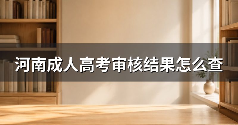 河南成人高考审核结果怎么查