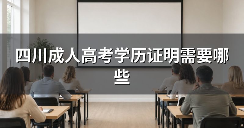 四川成人高考学历证明需要哪些