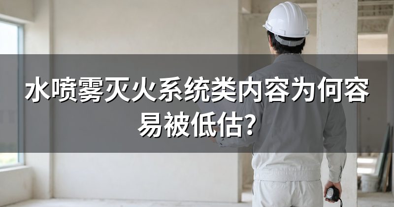 水喷雾灭火系统类内容为何容易被低估?