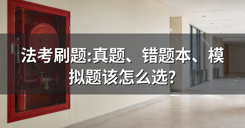 法考刷题:真题、错题本、模拟题该怎么选?