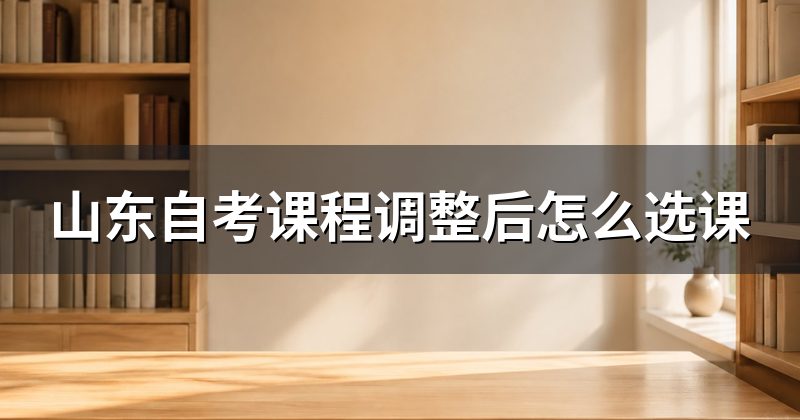 山东自考课程调整后怎么选课