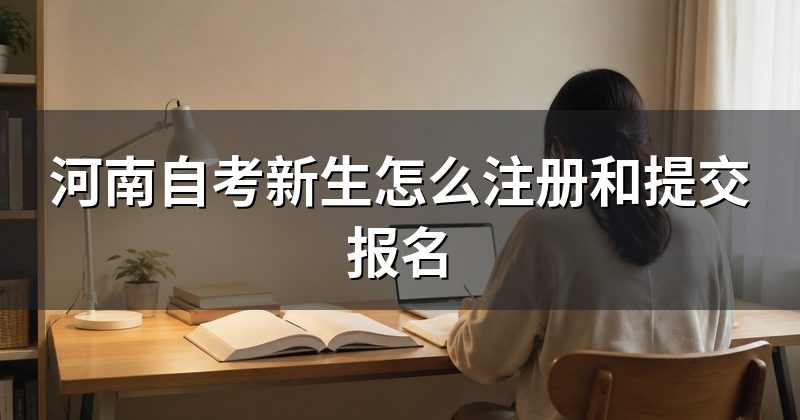 河南自考新生怎么注册和提交报名