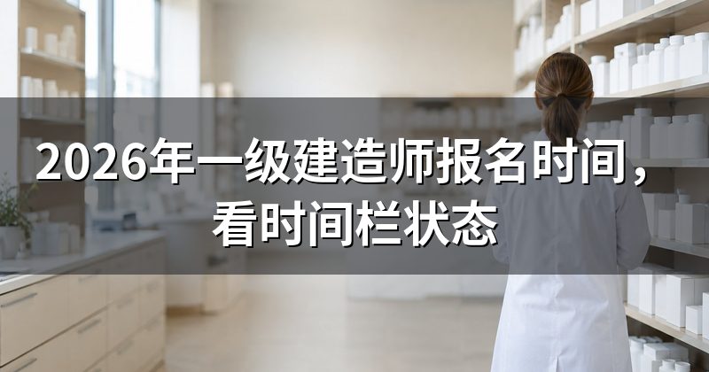 2026年一级建造师报名时间,看时间栏状态