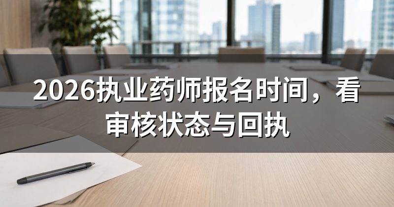 2026执业药师报名时间,看审核状态与回执