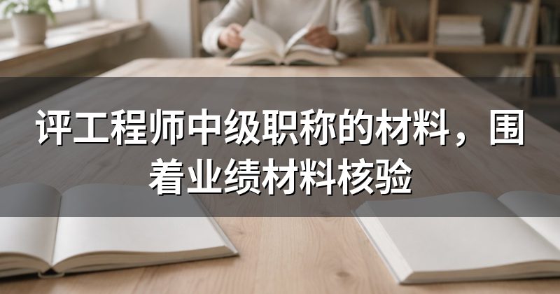评工程师中级职称的材料,围着业绩材料核验