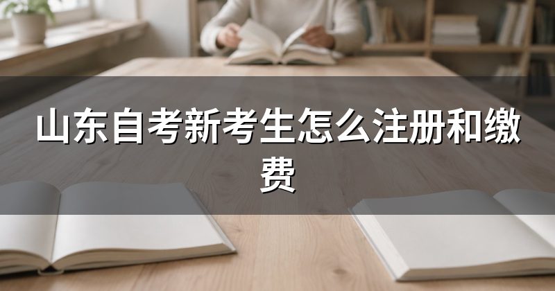 山东自考新考生怎么注册和缴费