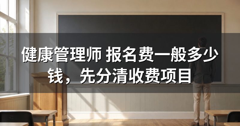 健康管理师 报名费一般多少钱,先分清收费项目