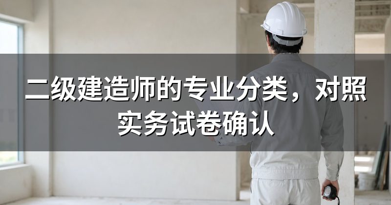 二级建造师的专业分类,对照实务试卷确认
