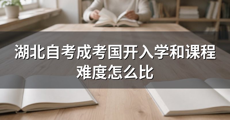 湖北自考成考国开入学和课程难度怎么比