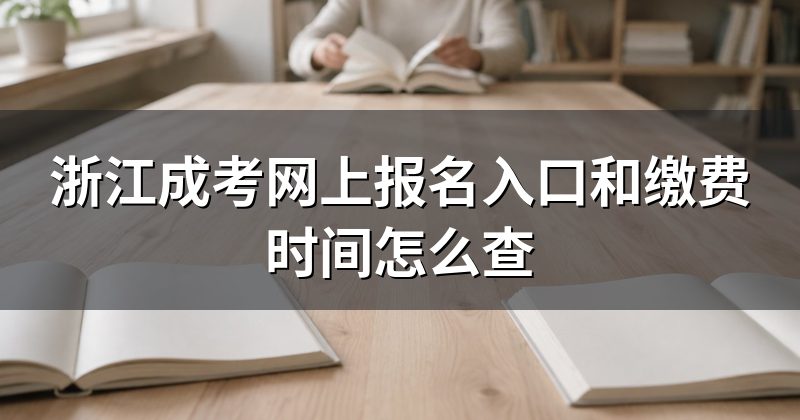 浙江成考网上报名入口和缴费时间怎么查