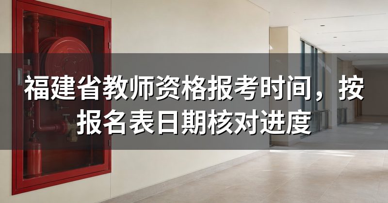 福建省教师资格报考时间，按报名表日期核对进度