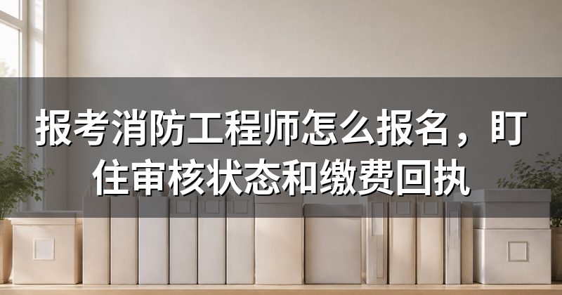 报考消防工程师怎么报名，盯住审核状态和缴费回执
