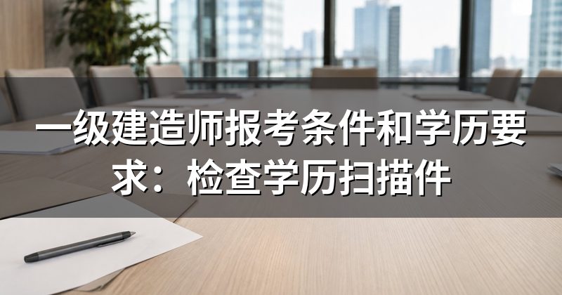 一级建造师报考条件和学历要求:检查学历扫描件