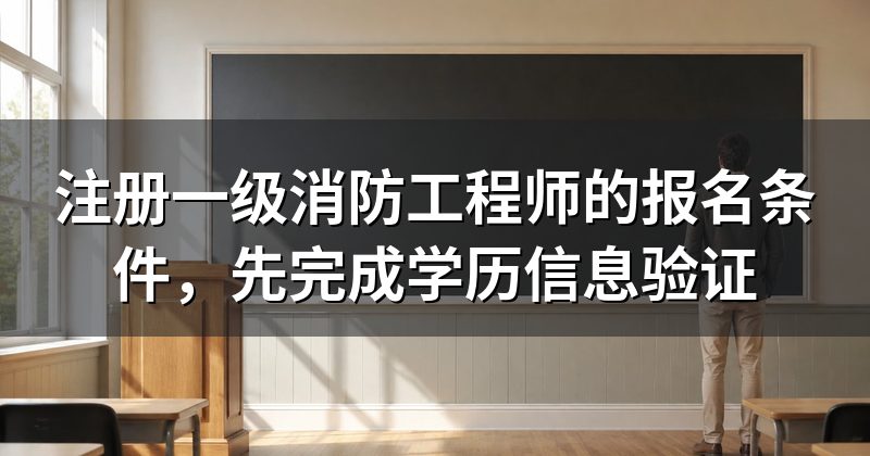 注册一级消防工程师的报名条件,先完成学历信息验证