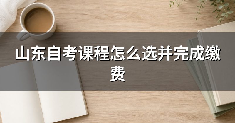 山东自考课程怎么选并完成缴费