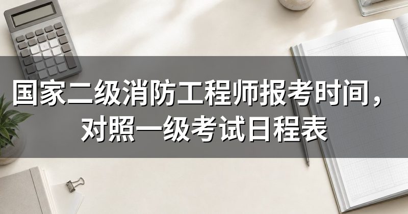 国家二级消防工程师报考时间，对照一级考试日程表