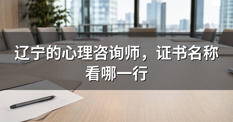 辽宁的心理咨询师,证书名称看哪一行