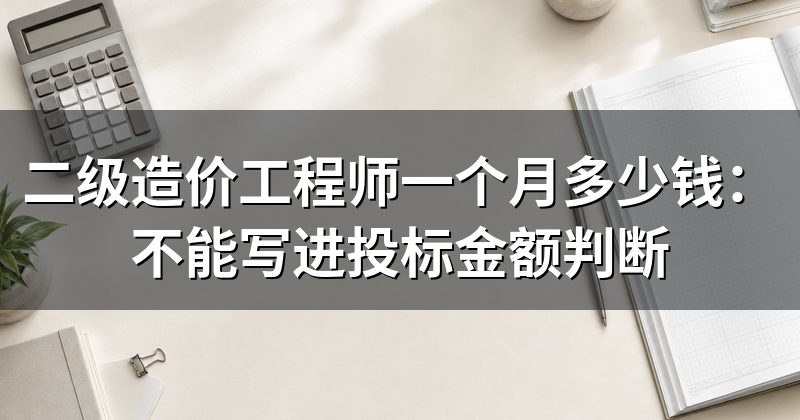 二级造价工程师一个月多少钱:不能写进投标金额判断