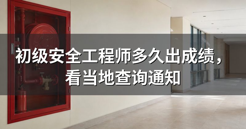初级安全工程师多久出成绩,看当地查询通知