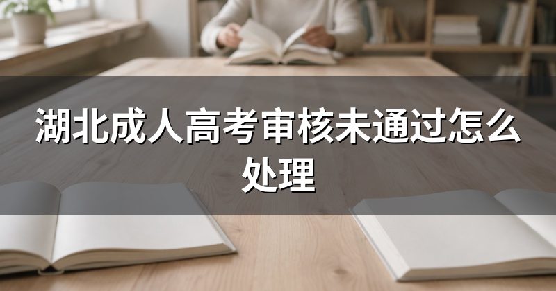 湖北成人高考审核未通过怎么处理