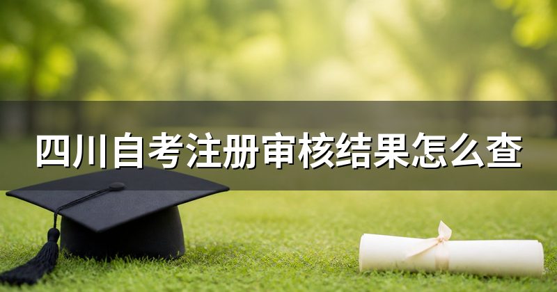 四川自考注册审核结果怎么查