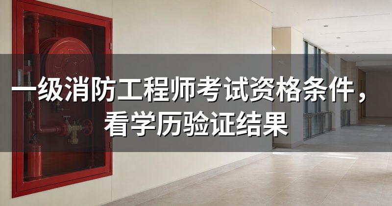 一级消防工程师考试资格条件，看学历验证结果