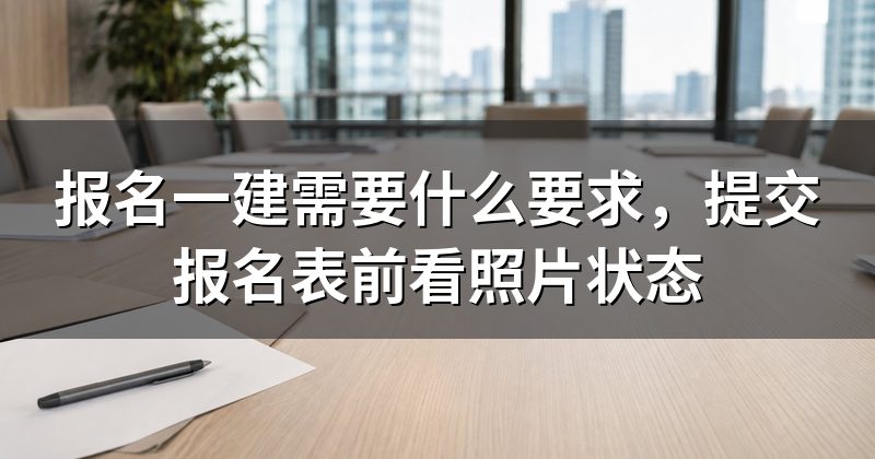 报名一建需要什么要求,提交报名表前看照片状态