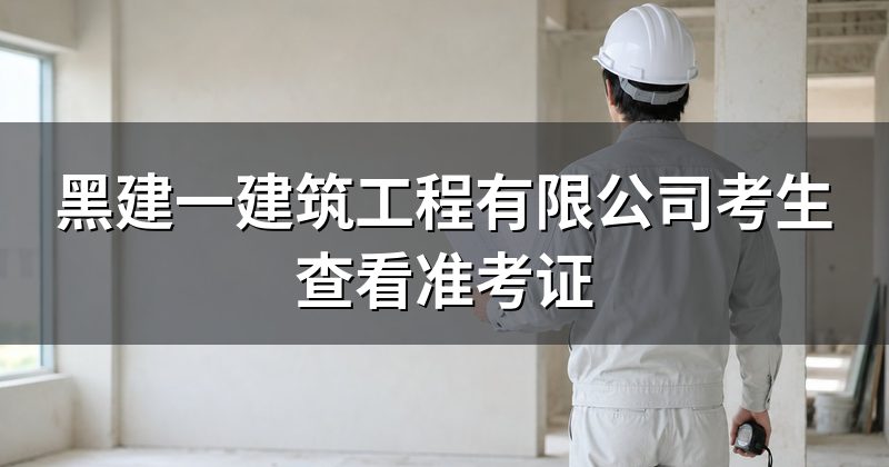 黑建一建筑工程有限公司考生查看准考证