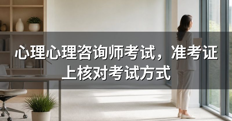 心理心理咨询师考试，准考证上核对考试方式