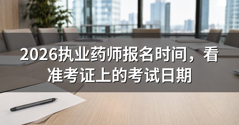 2026执业药师报名时间,看准考证上的考试日期
