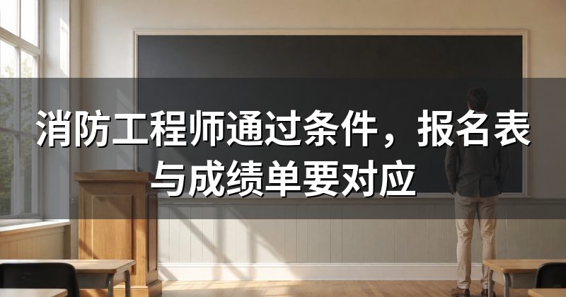 消防工程师通过条件,报名表与成绩单要对应
