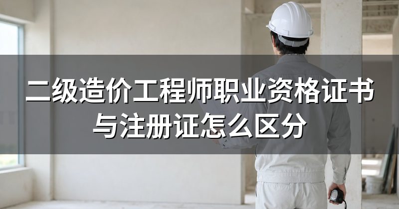 二级造价工程师职业资格证书与注册证怎么区分
