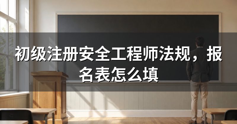 初级注册安全工程师法规，报名表怎么填