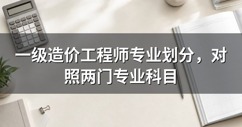 一级造价工程师专业划分,对照两门专业科目