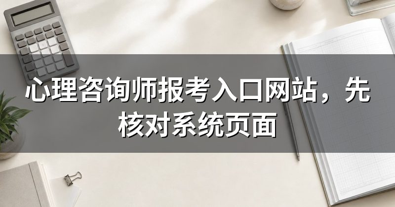 心理咨询师报考入口网站,先核对系统页面
