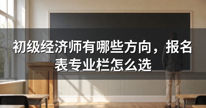 初级经济师有哪些方向,报名表专业栏怎么选